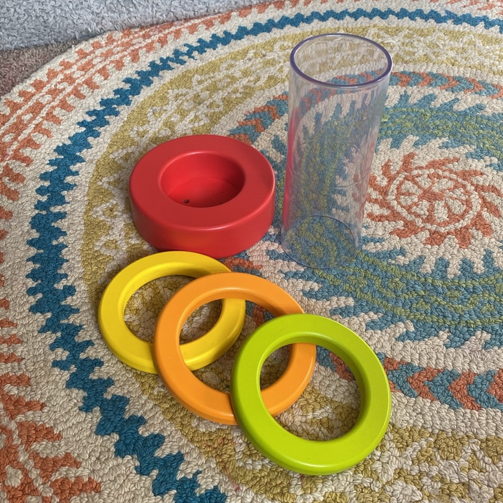 LOVEVERY, clear tube with stacking rings